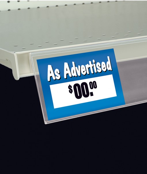 SIGN HOLDER FOR SHELF CHANNEL WITH FLEXHINGE – Simple Signman